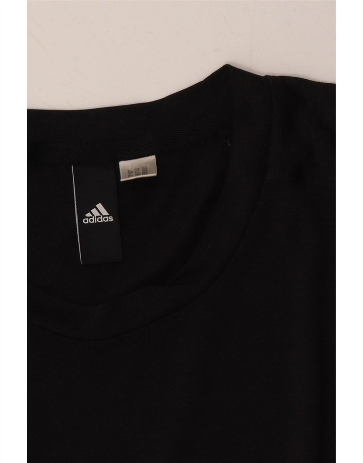 ADIDAS Mens T-Shirt Top Large Black Vintage Adidas and Second-Hand Adidas from Messina Hembry 
