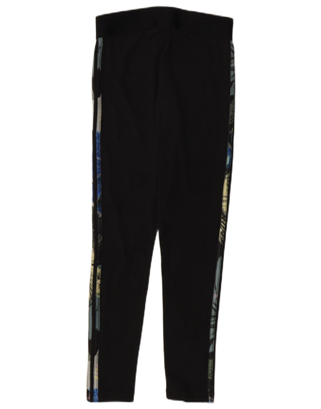 ADIDAS Womens Graphic Leggings UK 8/10 Small  Black Floral
