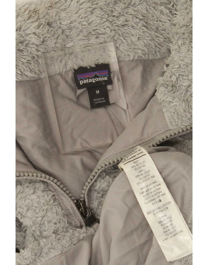 Patagonia Womens Fleece Jacket UK 14 Medium Grey Polyester