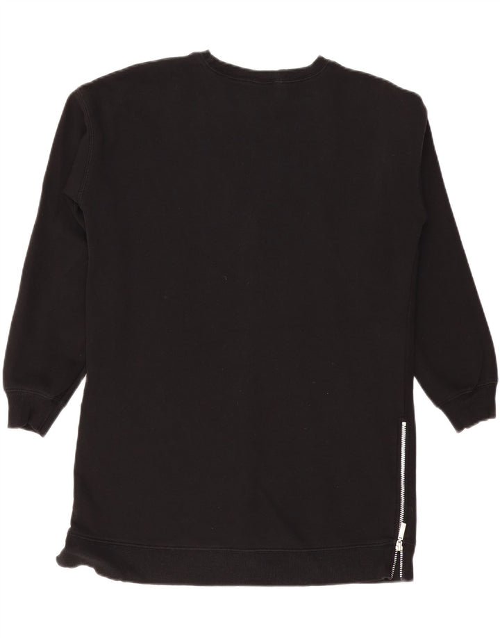 MINT VELVET Womens Longline Oversized Sweatshirt Jumper UK 10 Small Black