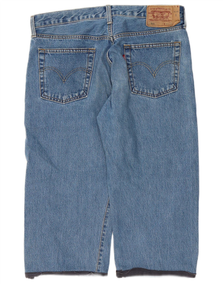 LEVI'S Mens 501 Capri Jeans W34 L19 Blue Cotton