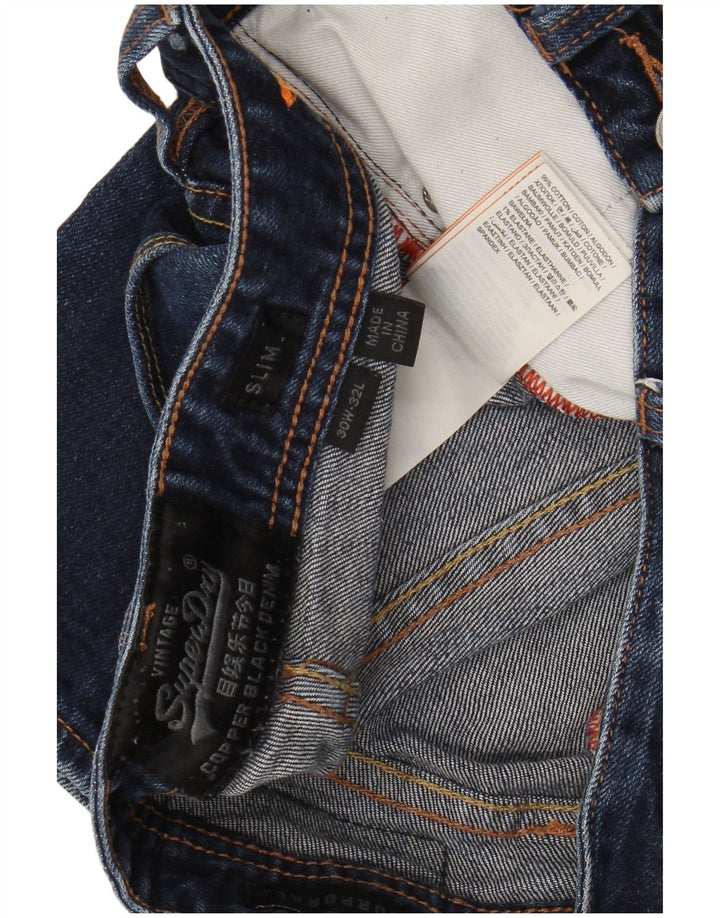 Superdry Mens Slim Jeans W30 L32 Blue Cotton