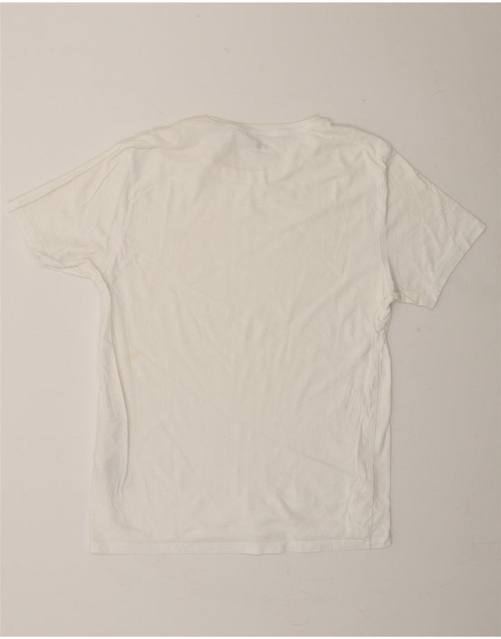 LEVI'S Womens T-Shirt Top UK 14 Medium White Cotton Vintage Levi's and Second-Hand Levi's from Messina Hembry 