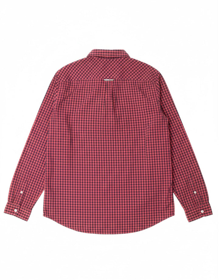 TOMMY HILFIGER Mens Regular Fit Shirt Large Red Gingham Cotton