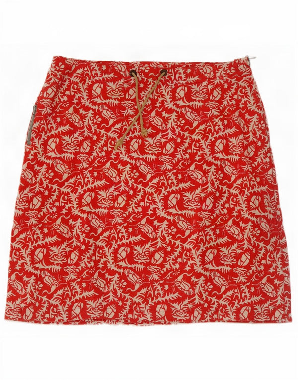 Murphy & Nye Womens Mini Skirt W27 Small Red Floral Cotton