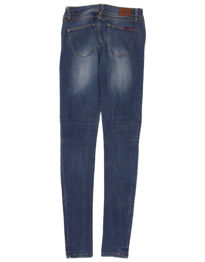 SUPERDRY Womens Rosefill Super Skinny Jeans W30 L35 Blue Cotton