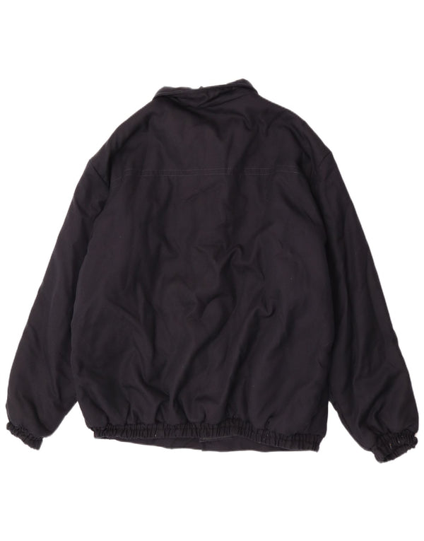 Vintage Mens Bomber Jacket UK 42 XL Navy Blue