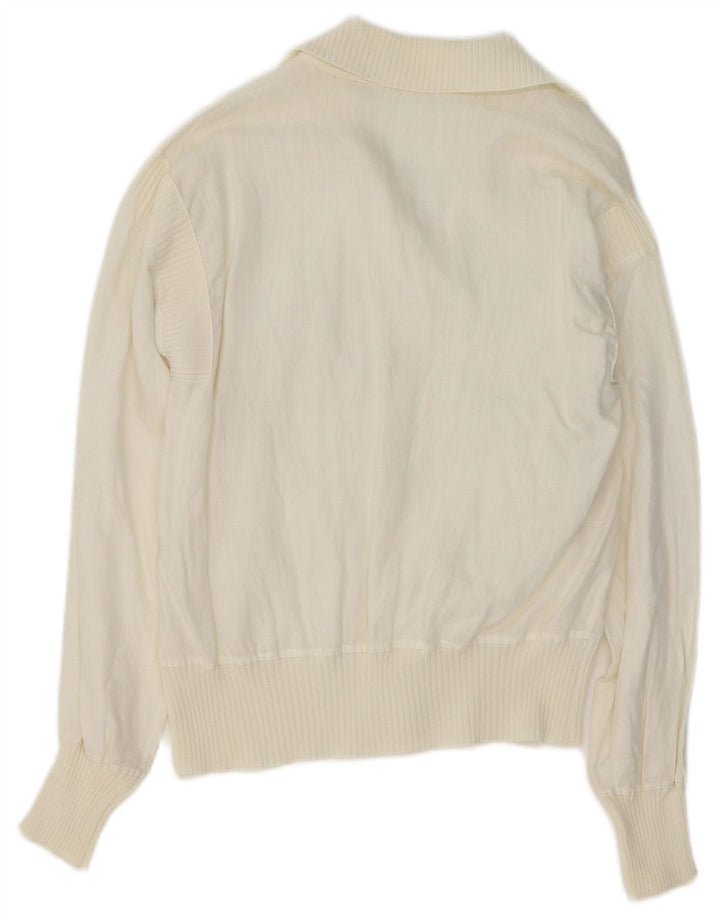 Vintage Womens Shirt Blouse UK 16 Large White