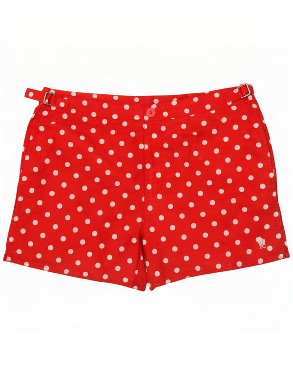 French Connection Womens Swimming Shorts UK 16 Large Red Polka Dot