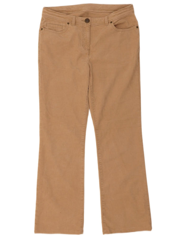 Marks & Spencer Womens Corduroy Trousers UK 12 Medium W32 L29 Beige