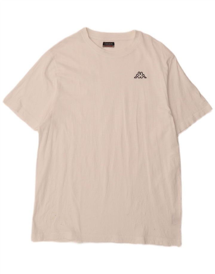 KAPPA Mens T-Shirt Top XL White Cotton
