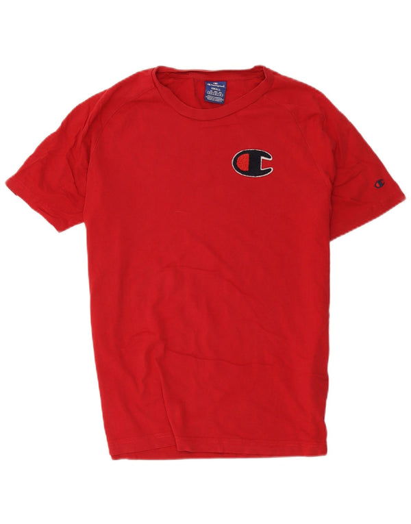 Champion Mens T-Shirt Top Small Red Cotton