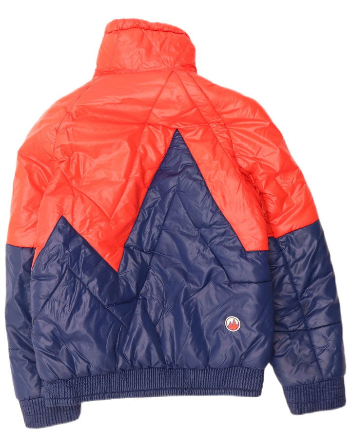 MARILENA Mens Padded Jacket IT 50 Large Navy Blue Colourblock Polyamide