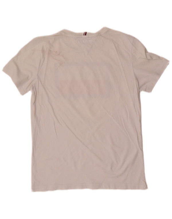 Tommy Hilfiger Boys Graphic T-Shirt Top 15-16 Years White Cotton