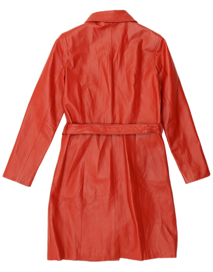 Kara Womens Leather Coat UK 10 Small Red Leather
