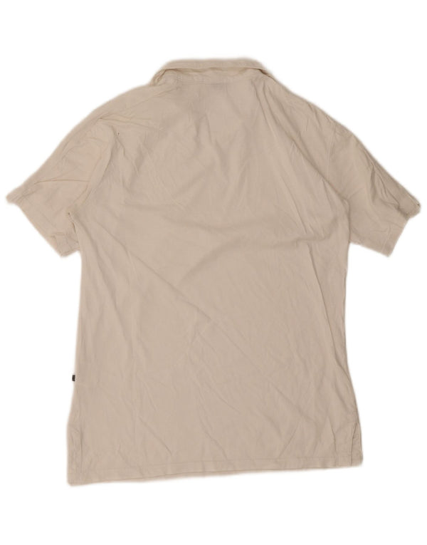 Ferre Mens Polo Shirt Small White Cotton