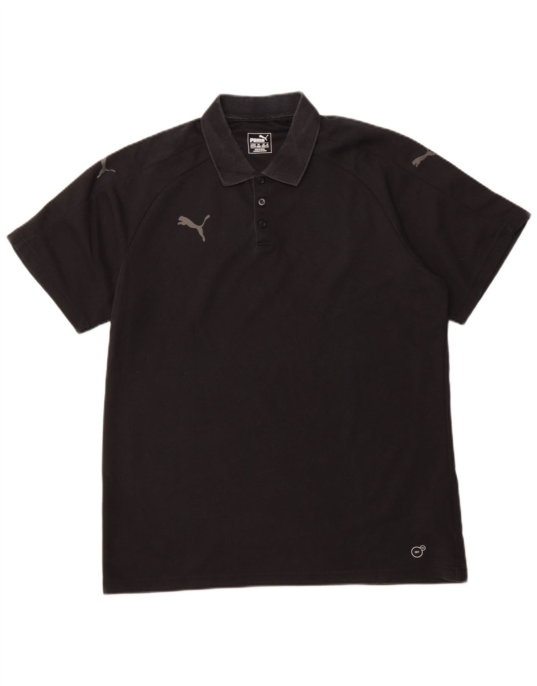 PUMA Mens Polo Shirt 2XL Black Cotton