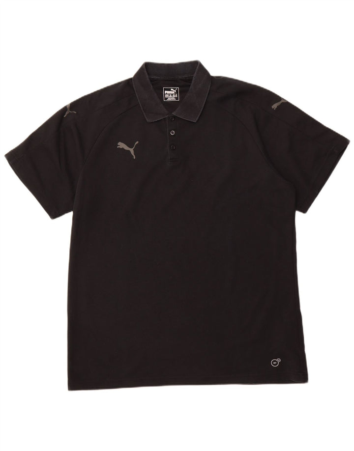 PUMA Mens Polo Shirt 2XL Black Cotton