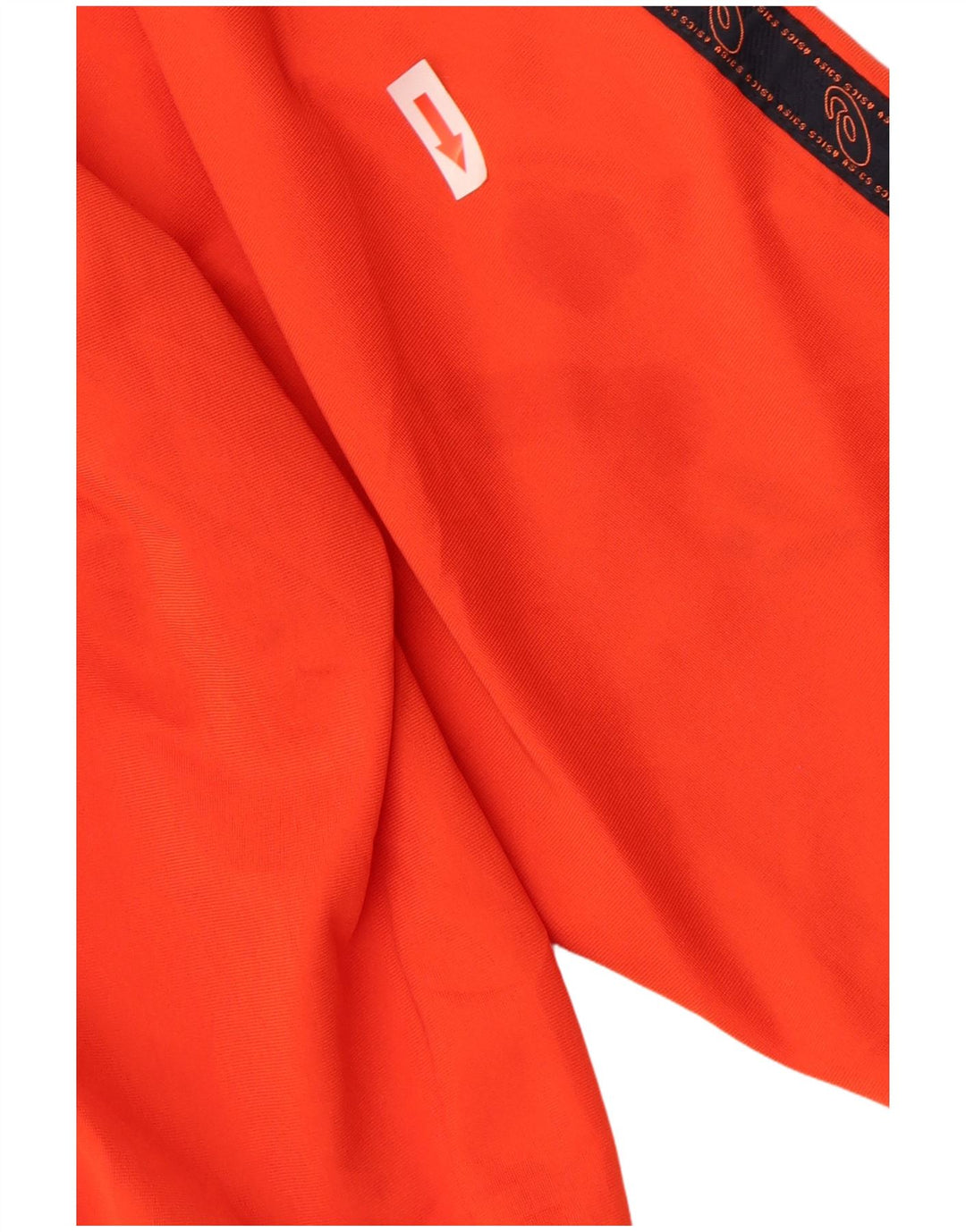 Asics Boys Graphic Tracksuit Top Jacket 15-16 Years Orange Polyester