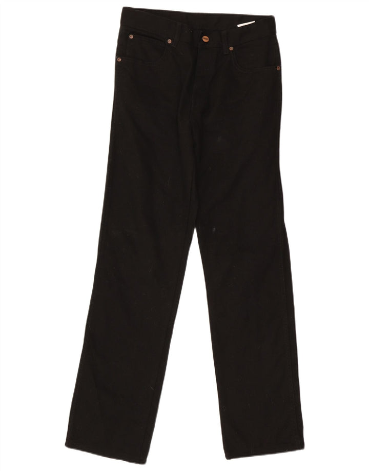 Wrangler Mens Straight Jeans W30 L31 Black Cotton