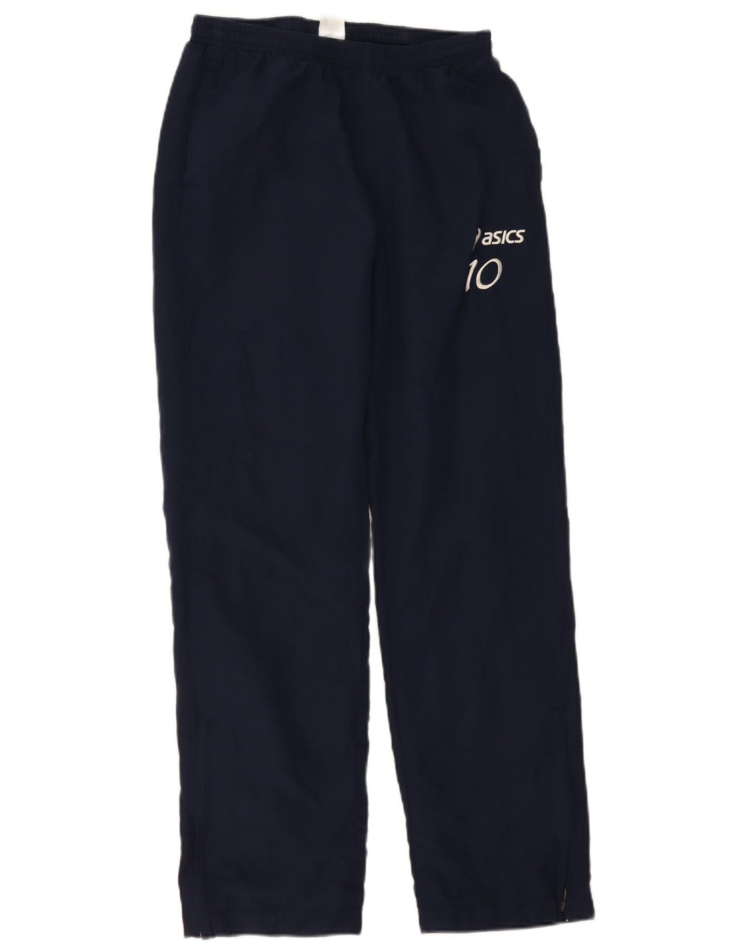 ASICS Womens Graphic Tracksuit Trousers UK 14 Large  Navy Blue Polyester