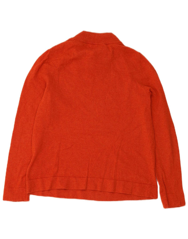 HOBBS Womens Turtle Neck Jumper Sweater UK 16 Large Orange Wool
