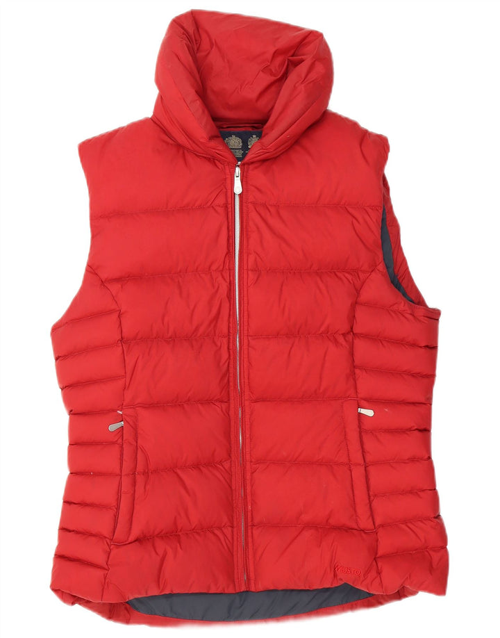 MUSTO Womens Padded Gilet UK 14 Large Red Polyamide