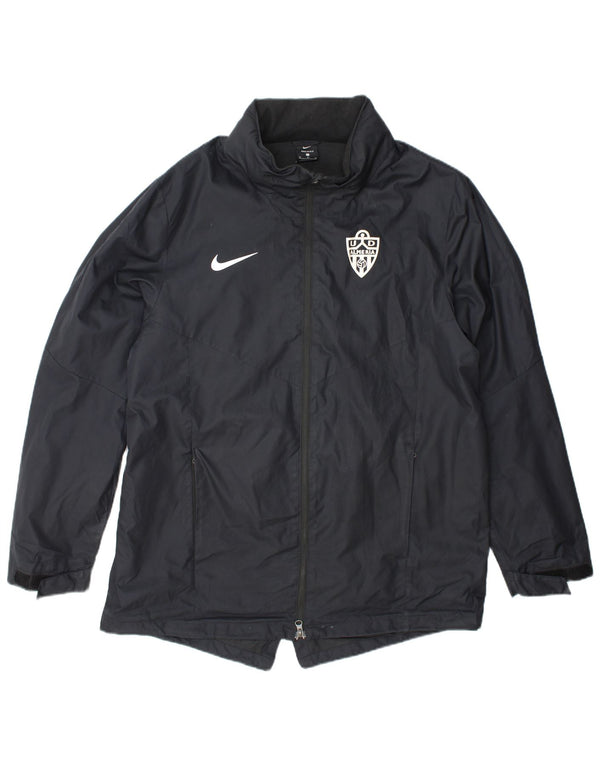 Nike Mens Hooded Rain Jacket UK 42 XL Grey Polyester