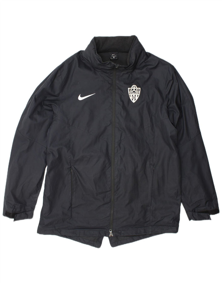 Nike Mens Hooded Rain Jacket UK 42 XL Grey Polyester