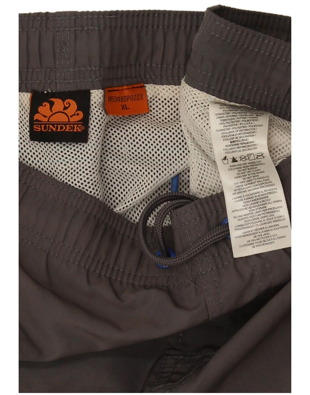 Sundek Mens Swimming Shorts XL  Grey Colourblock Polyester