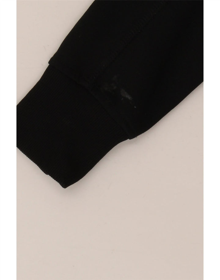 Freddy Womens Graphic Tracksuit Top Jacket UK 10 Small Black Polyester