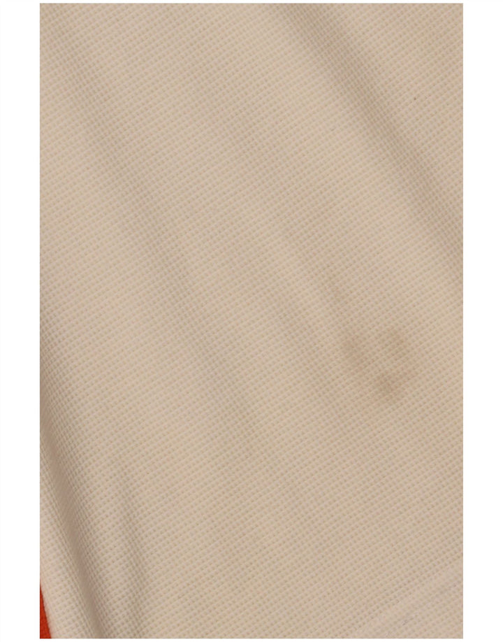 LOTTO Mens Polo Shirt UK 36/38 Small White Colourblock Polyester