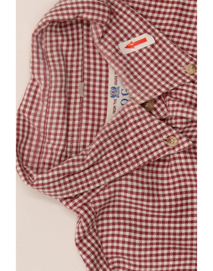 Boggi Mens Shirt Large Red Gingham