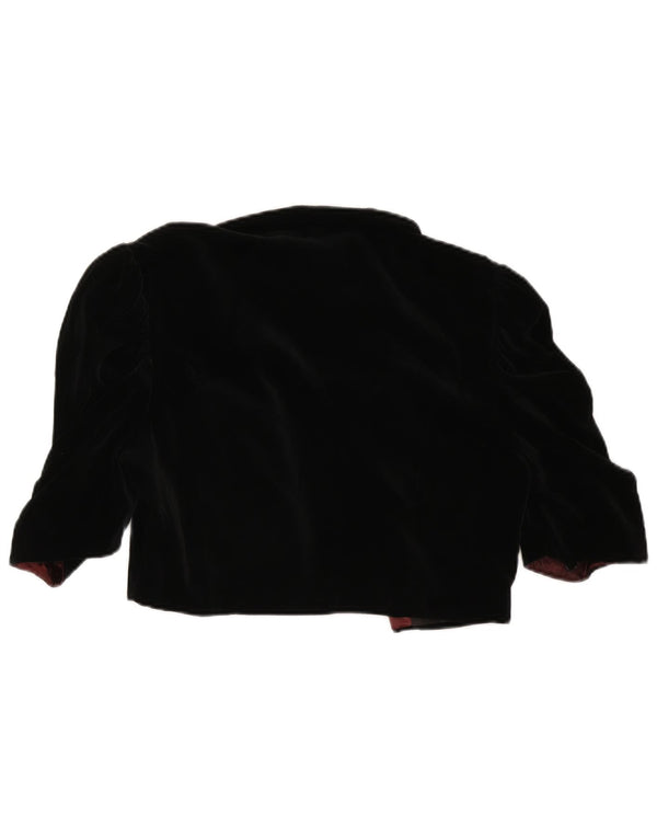 VERA MONT Womens Open Bolero Jacket UK 14  Large Black Cotton