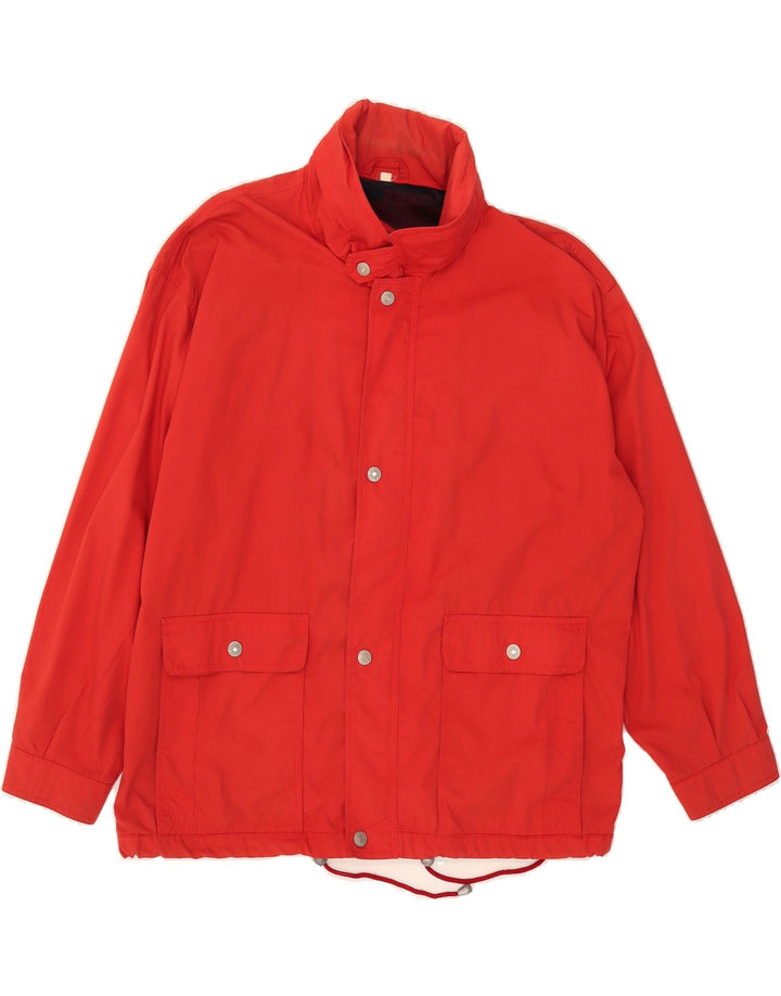 VINTAGE Mens Windbreaker Jacket IT 52 XL Red Polyester Vintage Vintage and Second-Hand Vintage from Messina Hembry 