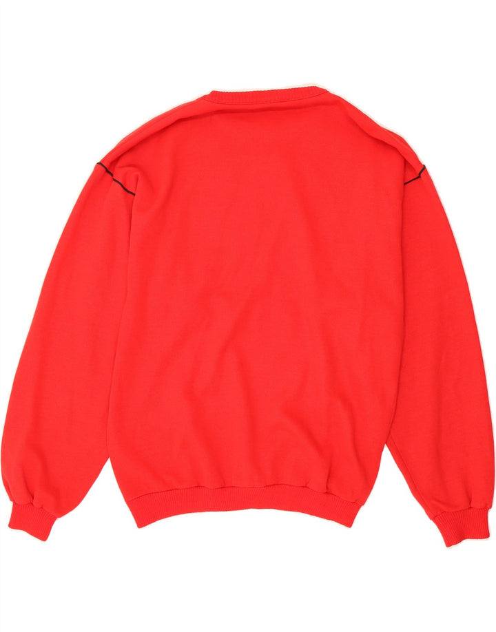 VINTAGE Mens Sweatshirt Jumper Medium Red Vintage Vintage and Second-Hand Vintage from Messina Hembry 