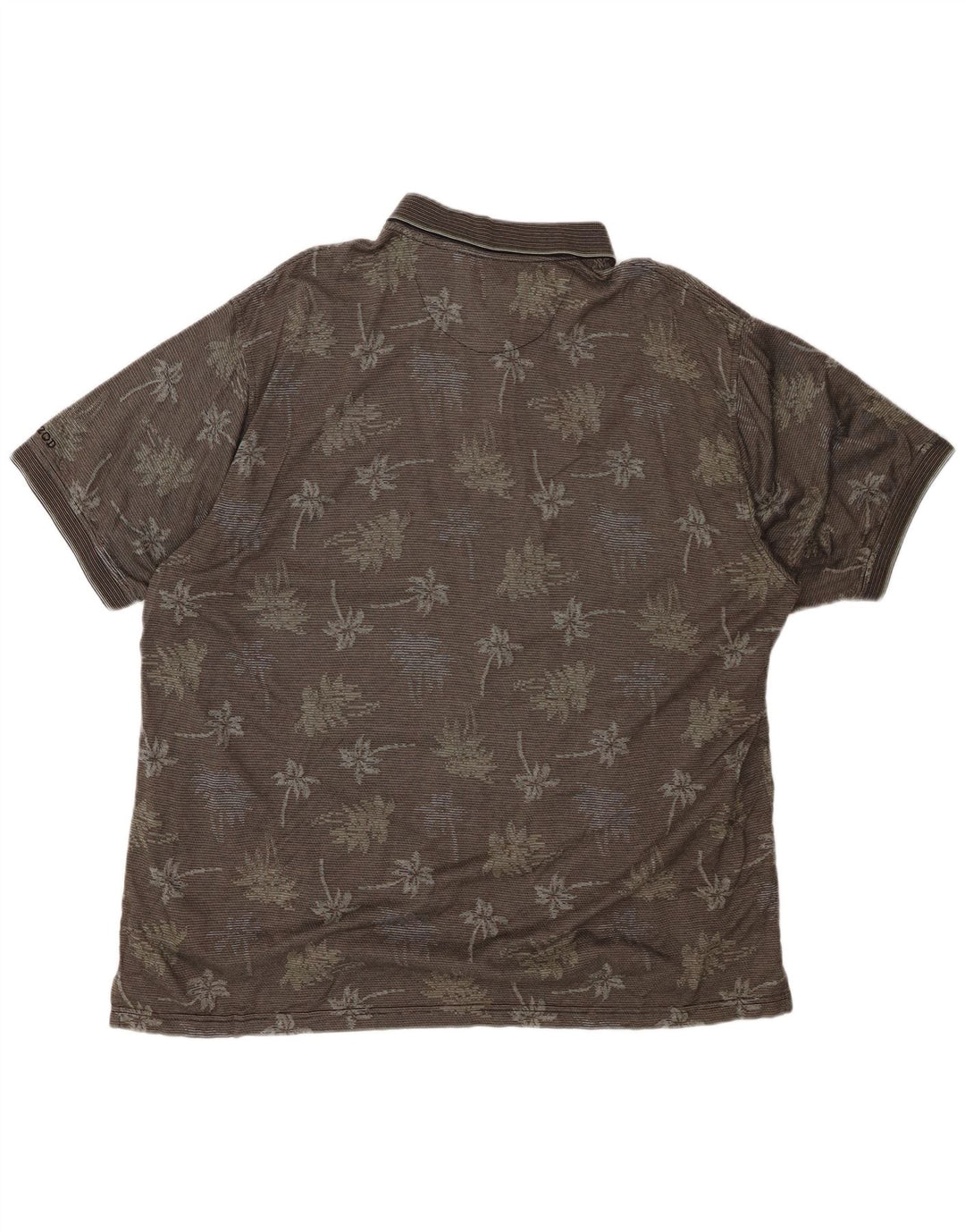 IZOD Mens Golf Polo Shirt XL Grey Floral Cotton