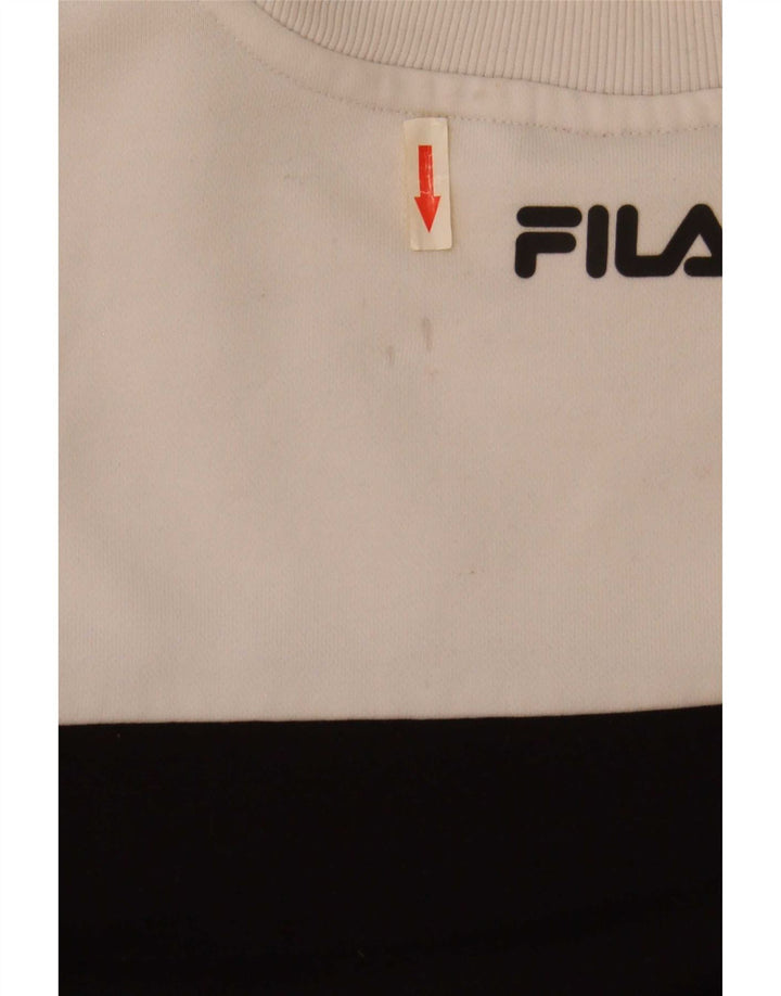 Fila Womens Graphic Sweatshirt Jumper UK 14 Medium Multicoloured