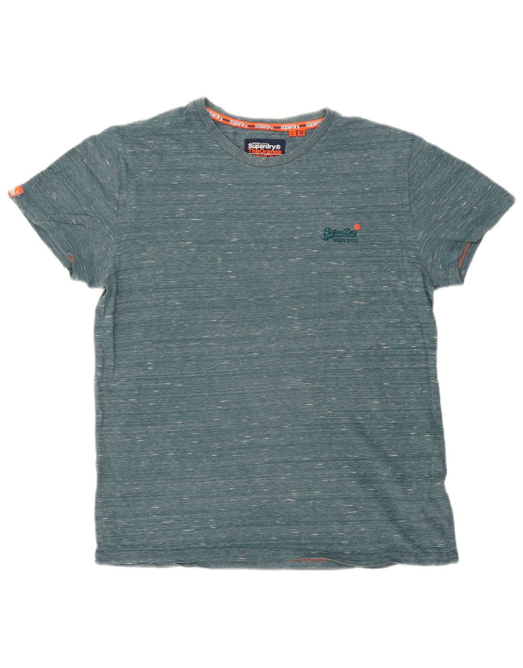 Superdry Mens T-Shirt Top Small Green Flecked