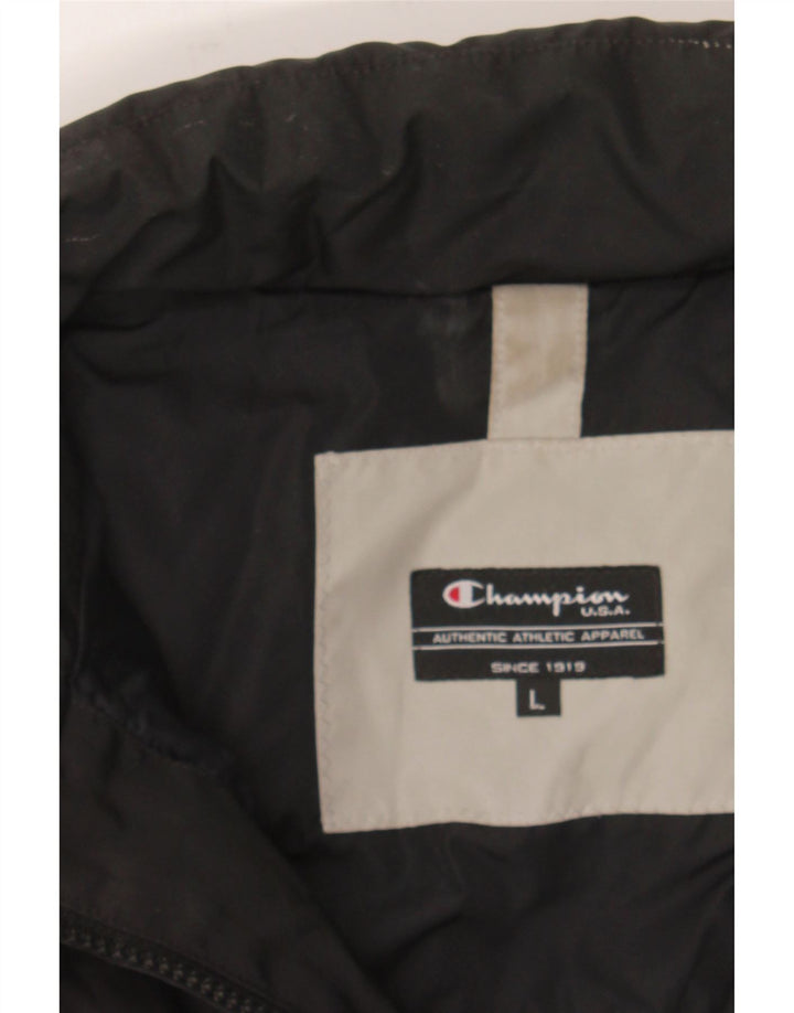 CHAMPION Womens Padded Gilet UK 14 Large Black Vintage Champion and Second-Hand Champion from Messina Hembry 