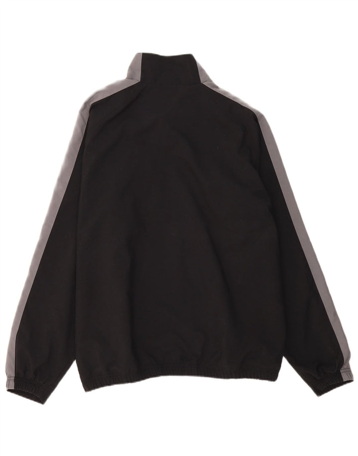 NIKE Mens Tracksuit Top Jacket UK 38/40 Medium Black Colourblock Polyester