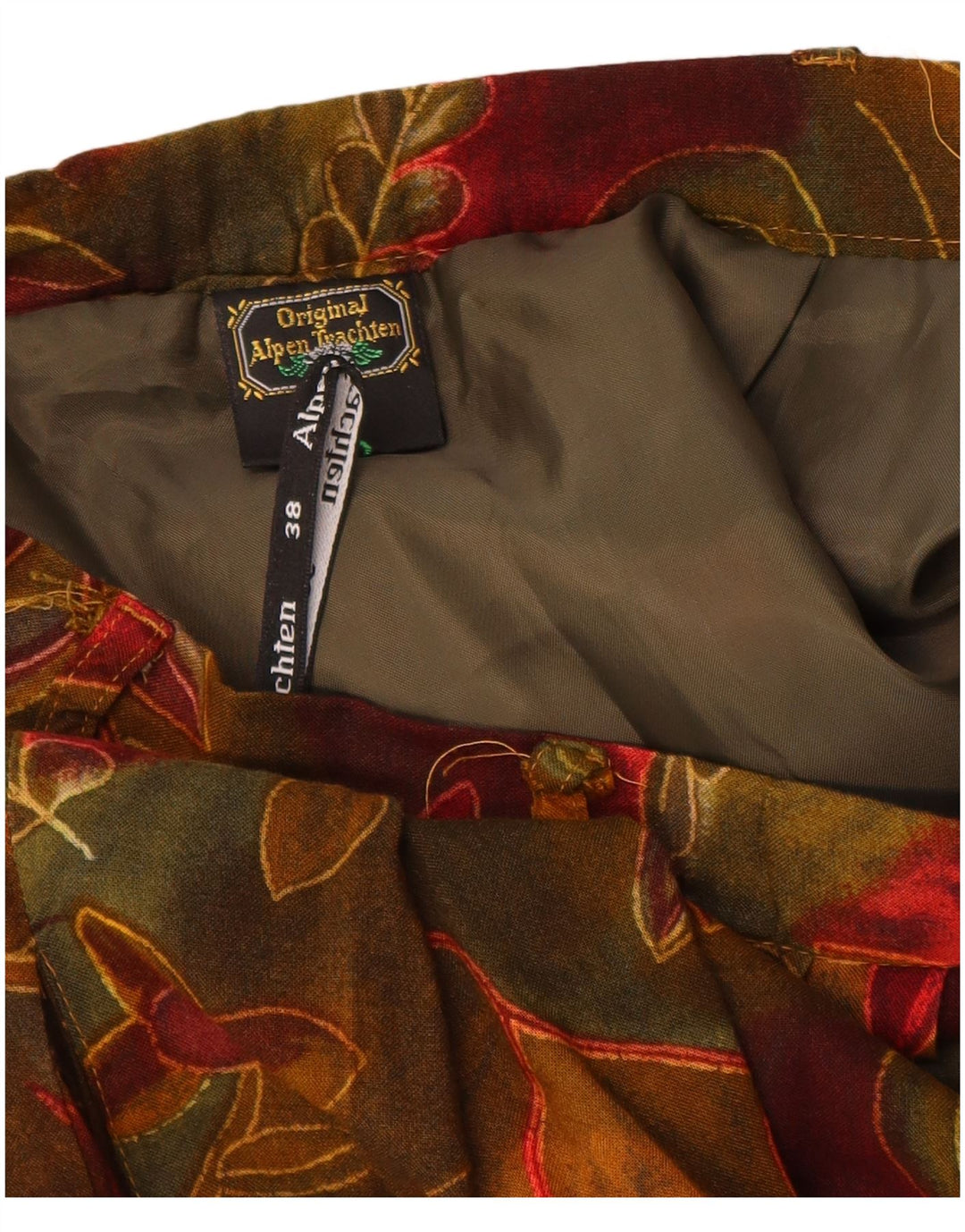 ORIGINAL ALPEN TRACHTEN Womens A-Line Skirt EU 38 Medium W26 Burgundy