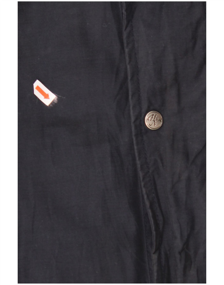 VINTAGE Mens Windbreaker Jacket UK 44 2XL Navy Blue Cotton