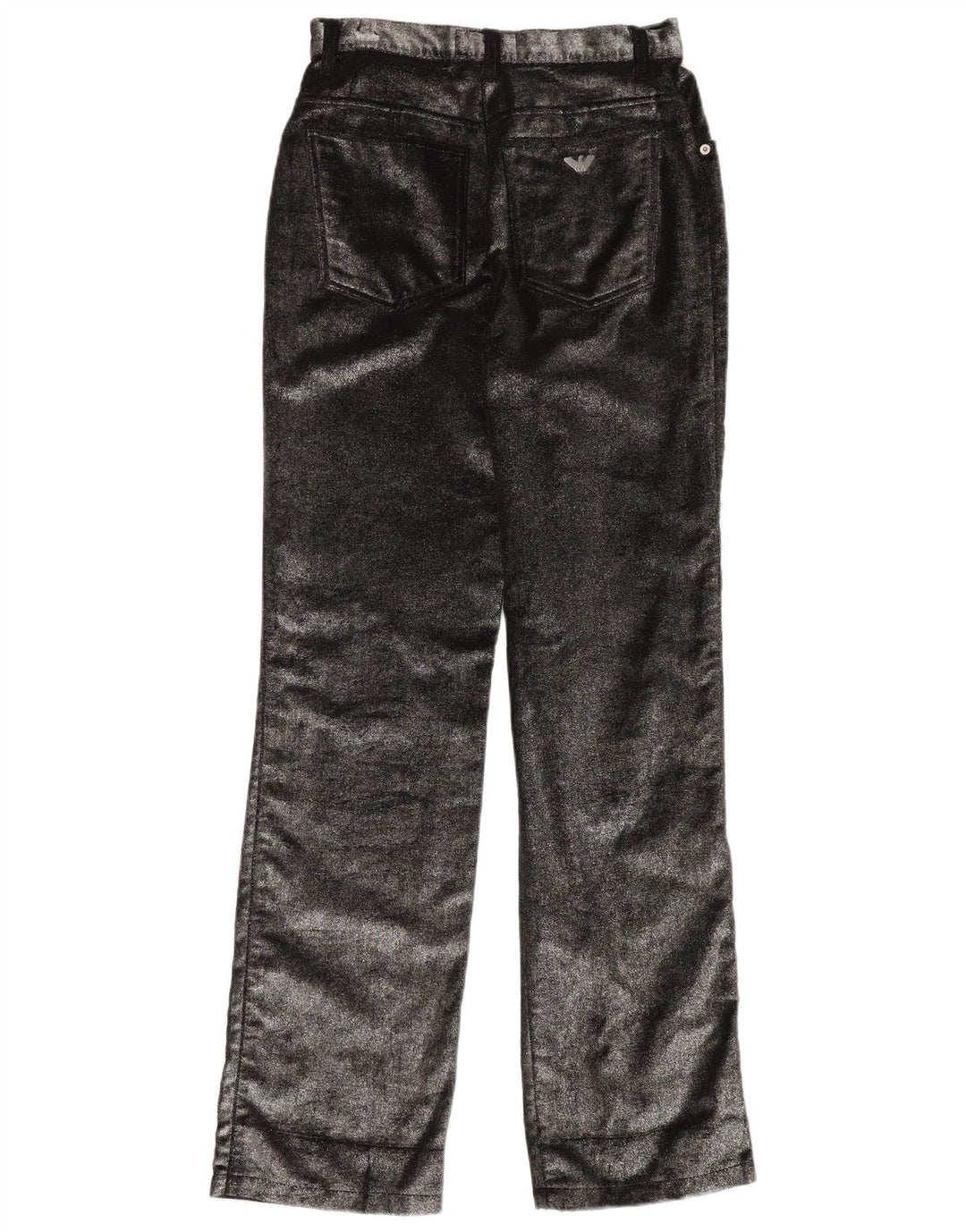 ARMANI Womens Straight Casual Trousers W29 L34 Black Cotton