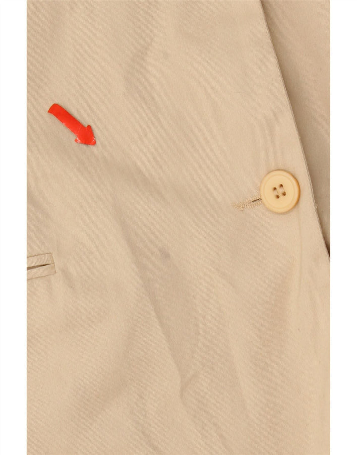 Balloon Womens 2 Button Blazer Jacket UK 18 XL Beige Cotton