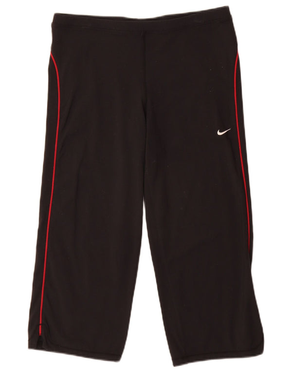 NIKE Womens Tracksuit Trousers UK 10/12 Small Black Nylon