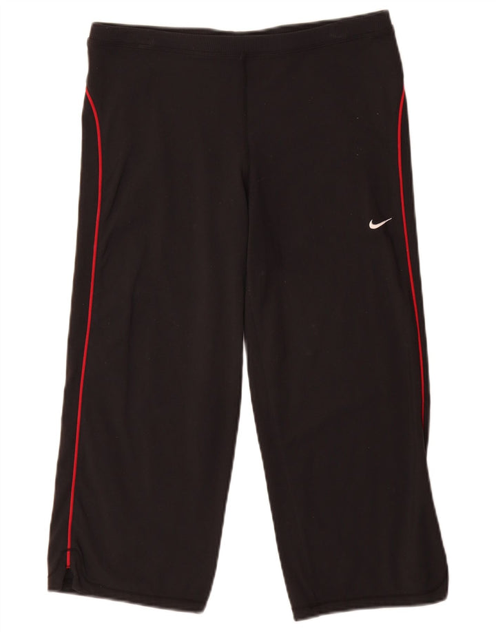 NIKE Womens Tracksuit Trousers UK 10/12 Small Black Nylon
