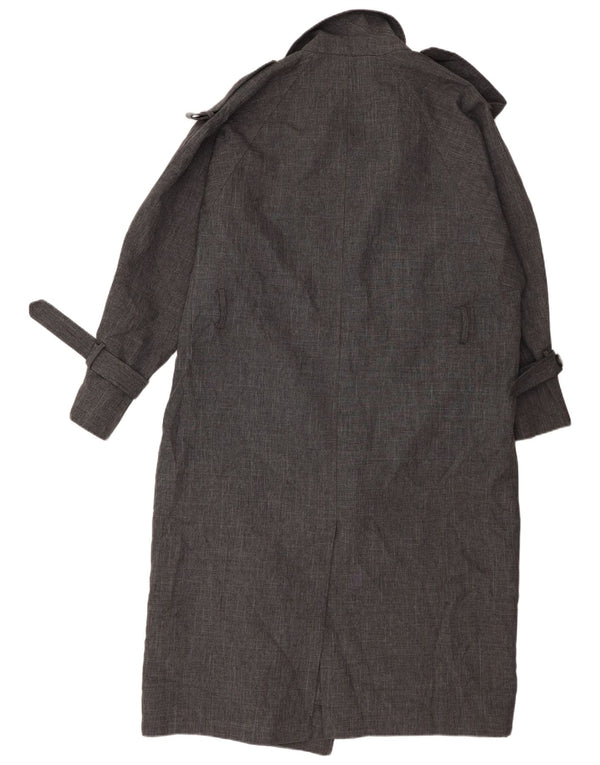 Topshop Womens Oversized Trench Coat UK 14 Large Grey Polyester