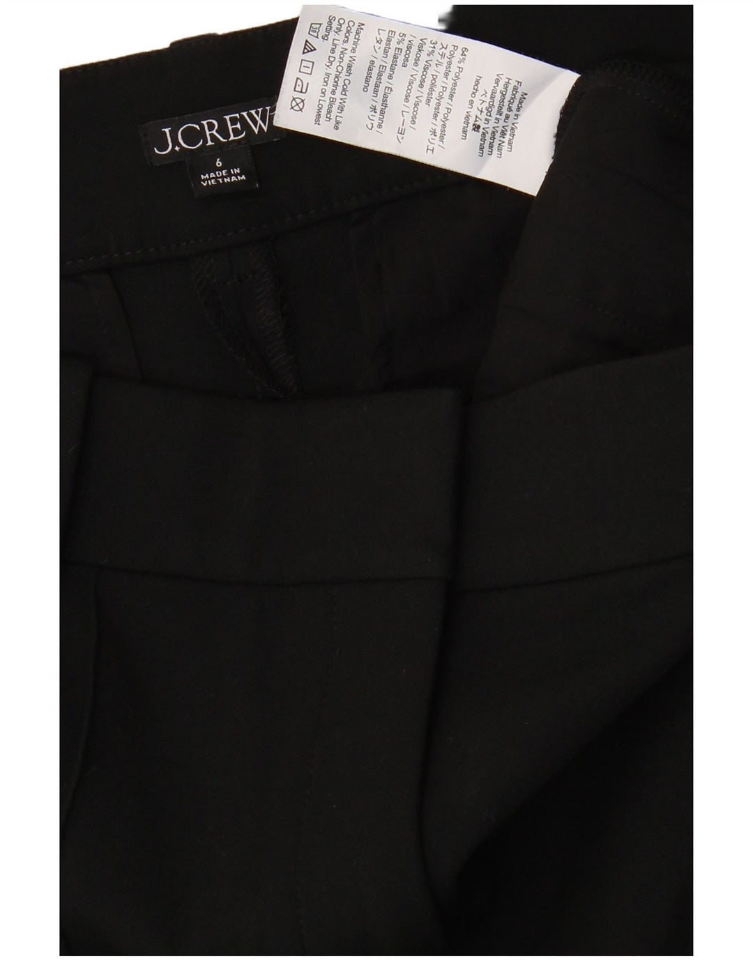 J. CREW Womens Straight Chino Trousers US 6 Medium W30 L31 Black Polyester