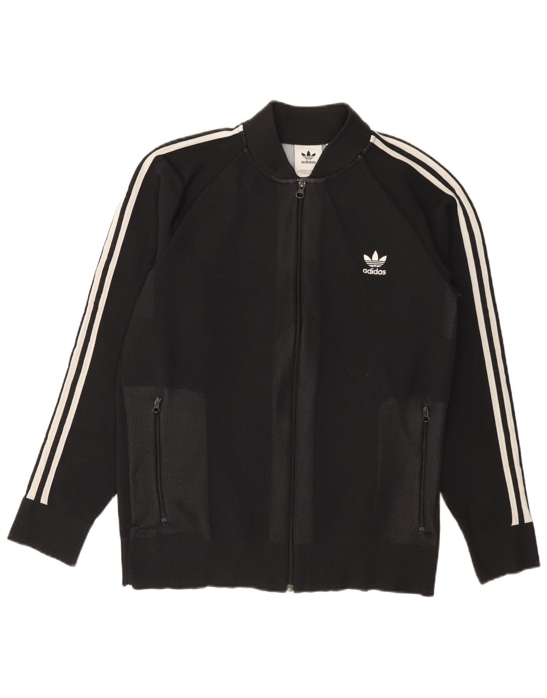 ADIDAS Mens Tracksuit Top Jacket Medium Black Polyester